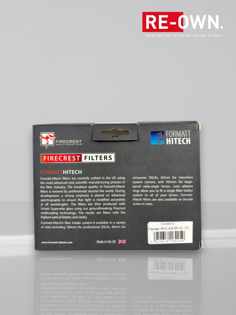 Formatt Hitech 4x5.65" Firecrest IR ND 3.0 Filter #FC4X5ND3. (nieuw in doos)