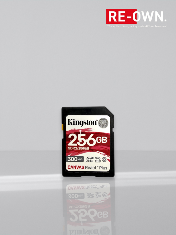 Kingston Canvas React Plus 256GB SDXC-geheugenkaart UHS-II 300R/260W U3 V90